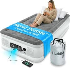Image of NEVER DEFLATE™ Luxury Air Bed Single with Built In Pump 99 x 185 x 46cm, Good Ho