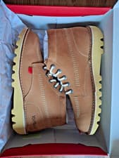 Image of Kickers Mens Kick Hi Classic Brown Tan Leather Chukka Ankle Boots Size 8 UK