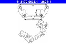 Image of Rear ATE 11.8170-0633.1 Carrier, brake caliper for OPEL,SAAB,VAUXHALL