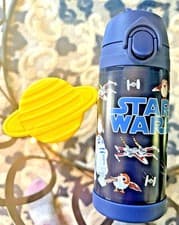 Image of Pottery Barn School Disney STAR WARS Mandalorian Solo WATER BOTTLE+space bag .