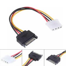 Image of Molex to SATA Power Adaptor Cable 4 pin to 15 pin For HDD Hard Drive Lead Cable
