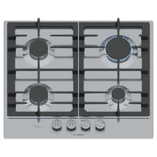 Image of Bosch Series 6 60cm 4 Burner Gas Hob - Stainless Steel PCP6A5I90