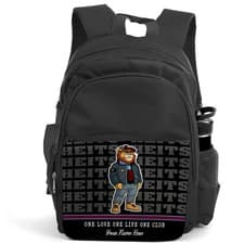 Image of Personalised Aston Villa Backpack Football Fan Boys School Bag Children PE Kit
