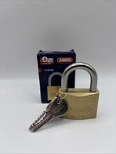 Image of ABUS 65IB/50mm Brass Padlock Stainless Steel | Security Level 6