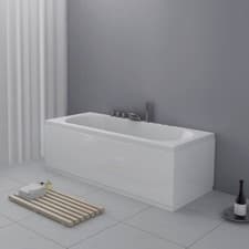 Image of Acubase Fully Waterproof Front End Bath Panel & Plinth White Anthracite Bathroom