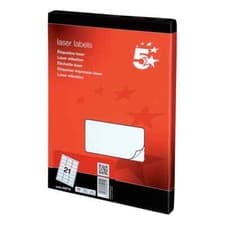 Image of 5 Star Office Multipurpose Labels Laser Copier Inkjet 63.5x38.1mm White
