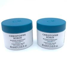 Image of 2 x Christophe Robin Purifying Mask with Thermal Mud 40ml (80ml) New - Free P&P