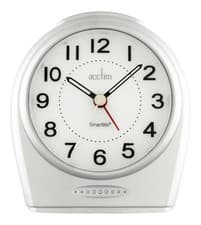 Image of Acctim 14937 Astoria Smartlite Non-Ticking Alarm Clock - Silver