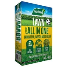 Image of Westland Aftercut Lawn Fertiliser 5.48kg Kills Weeds & Moss, Greens Lawn