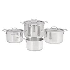 Image of 4 Piece Pan Set Stellar 7000 Mixed Stainless Steel Induction Oven Safe Cookware