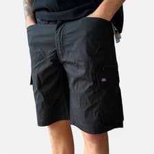Image of Dickies Black Cargo Shorts Waist 34" Mens Festival Utility 365 Workwear Shorts
