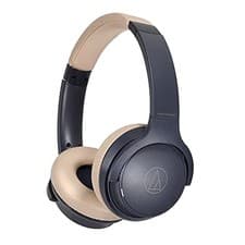 Image of Audio-Technica ATH-S220BT Bluetooth Wireless Headphones Fast Charge Navy Beige