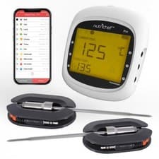 Image of BBQ Barbeque Smart Bluetooth Grill Thermometer Stainless Dual Probes PWIRBBQ80
