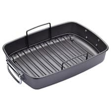 Image of MasterClass Non-Stick Roasting Pan with Rack 40cm Heavy Duty Oven Tray