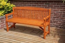 Image of BIRCHTREE Garden Bench 3 Seater Chair Wood Patio Deck Patio Park Outdoor WGB02