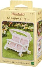 Image of Sylvanian Families Calico Critters Twin Stroller KA-214 Dollhouse EPOCH Japan