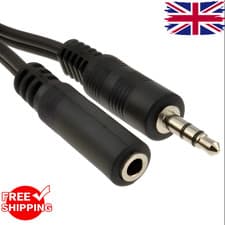 Image of 3.5mm Jack Headphone Extension Cable AUX Audio Lead Stereo Male to Female lot