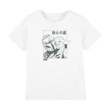 Image of The Mandalorian Grogu And Mando Manga Kids T-Shirt 7-13 Years, White