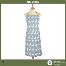 Image of Charming Geese Novelty Cotton Cooking Apron With Pocket Grey White One Size