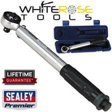 Image of Sealey Micrometer Torque Wrench 3/8" Drive Calibrated Premier Flip Reverse