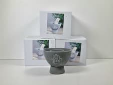 Image of Smudge Bowl Terracotta Grey Hamsa 13cm Round New Clearance Sale Sage Smudge