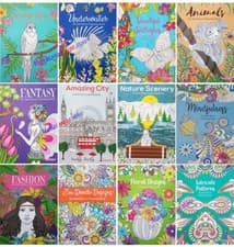 Image of A4 ADULT TEENS ANTI-STRESS MIND RELAXING COLOURING BOOK BOOKS Colour Therapy