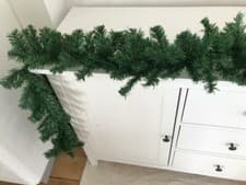 Image of 270cm (9ft) x 25cm Imperial Pine Christmas Garland Decoration Plain Green