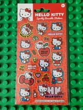 Image of Hello Kitty Red Reusable Glitter Sparkle Stickers Sparkly Kitty Sticker