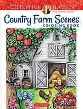 Image of CREATIVE HAVEN COUNTRY FARM SCENES COLORING BOOK (ADULT By Teresa Goodridge NEW