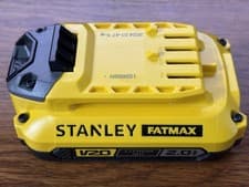 Image of Stanley Fatmax V20, Battery,18v,2.0Ah,Without Box