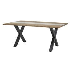 Image of Live Edge Light Acacia River Dining Table 180cm Contemporary Solid Wood