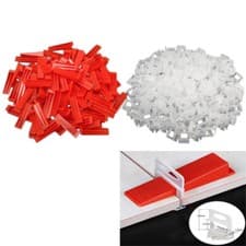 Image of 100PCS Tile Leveling System Levelling Clips, Wedges For Wall Floor Tile Spacer
