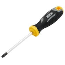 Image of Draper Torx Star Tamperproof Soft Grip Screwdriver T30H x 100mm Magnetic 13424