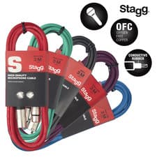 Image of Stagg 3M XLR Cables Male to Female Microphone & Audio Signal Lead