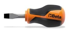 Image of Beta Extra-Short Screwdriver for Slotted Head Screws 0.8x4mm 30mm Length - BetaG