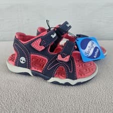 Image of Timberland Adventure Seeker 2-Strap Sandal Navy Pink Toddler SZ 6 Hook & Loop