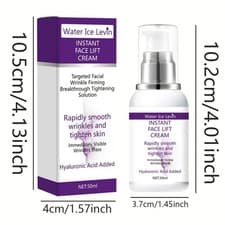 Image of Instant face lift cream with hyaluronic acid for wrinkles. Firming solution.
