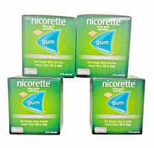 Image of Nicorette Original Flavour Gum 4mg | 4 X 210 = 840 Gums Exp 2027/28