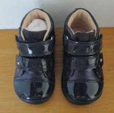 Image of Start Rite - Girls Daydream Navy Indescent Leather Daydream Ankle Boots Size 3G