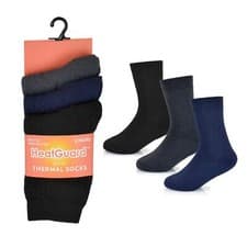 Image of Boys Heatguard Plain Thermal Socks Pack Of 3 Pairs - SK896