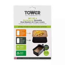 Image of Tower Non-Stick Liners for 9L Dual Air Fryer (4pk)