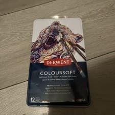 Image of Derwent Colour soft 12 Pencils in tin Brand New