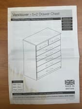 Image of Vancouver 5+2 Wooden Chest of Drawers Set - Dark Brown Bedroom Furniture