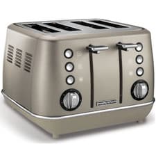 Image of Morphy Richards Toaster Evoke Premium 4 Slice Toaster Platinum High Lift Toaster