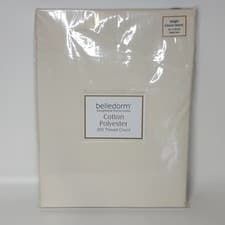 Image of Belledorm Single Fitted Sheet Ivory Cotton Polyester Blend 200 Thread Count