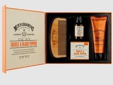 Image of Scottish Fine Soaps Mens Grooming Thistle & Black Pepper Face & Beard Care Kit