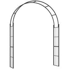 Image of Outsunny 223cm Garden Arch Trellis, Outdoor Wedding Arbor for Roses, Vines