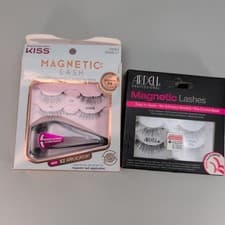 Image of Ardell KISS Magnetic Lashes Double 110 Black Reusable Eyelash Set Lot Of 2