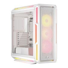 Image of Corsair iCUE LINK 5000T LX, White, RGB Mid-Tower, Tempered Glass, Reverse Connec