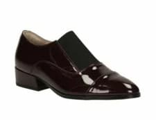 Image of New Clarks UK Size 6 D/EU 39.5 Rey Chic Aubergine Patent Leather Slip On Shoes